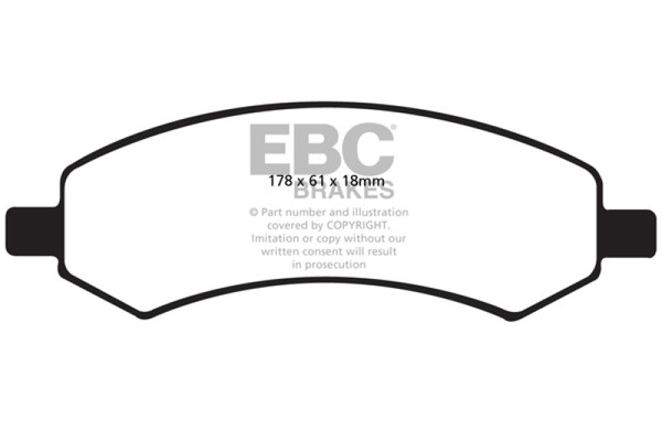 EBC 06-09 Chrysler Aspen 4.7 Greenstuff Front Brake Pads - DP61738