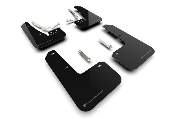 Rally Armor 22-25 VW MK8 Golf GTI/R Black UR Mud Flap w/Gray Logo - MF80-UR-BLK/GRY