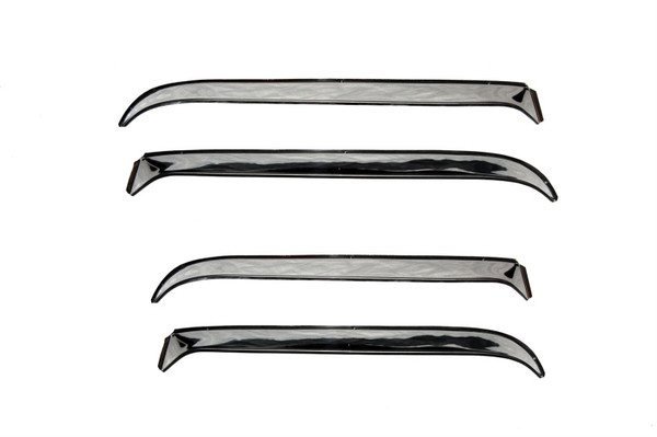 AVS 84-96 Jeep Cherokee (4 Door) Ventshade Front & Rear Window Deflectors 4pc - Stainless - 14412