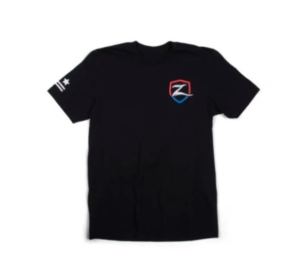 Zone Offroad Black Premium Cotton T-Shirt w/ Patriotic Zone Logos - Medium - ZONU9162M