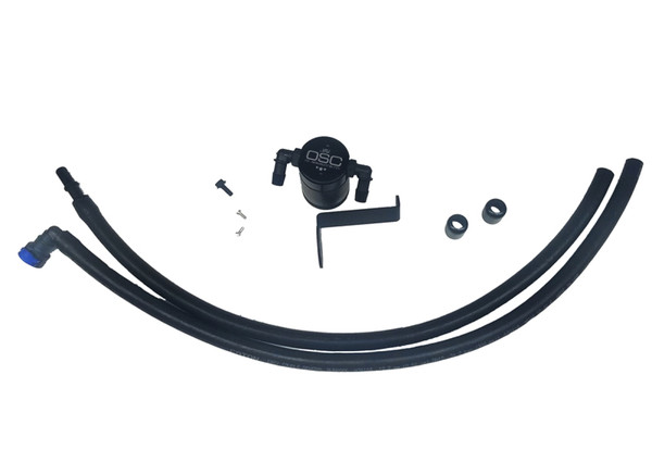 J&amp;L 2019-2024 Ford Ranger 2.3L Driver Side Oil Separator 3.0 - Blk Anodized - 3037D-B