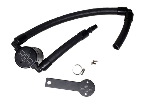J&amp;L 18-22 Kia Stinger GT 3.3TT Passenger Side Oil Separator 3.0 - Black Anodized - 3106P-B