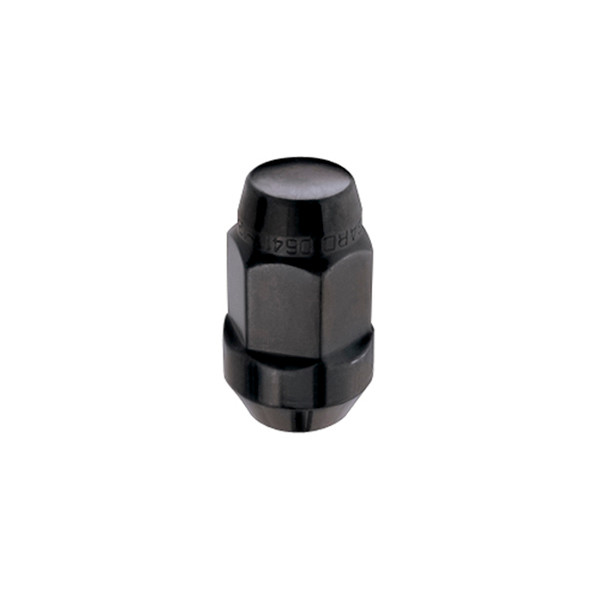 McGard Hex Lug Nut (Cone Seat Bulge Style) M14X1.5 / 22mm Hex / 1.945in. Length (4-Pack) - Black - 64034