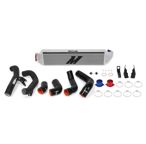 Mishimoto 2016+ Honda Civic 1.5T / 2017+ Honda Civic Si Silver Intercooler Kit w/Black Pipes - MMINT-CIV-16KSLWBK