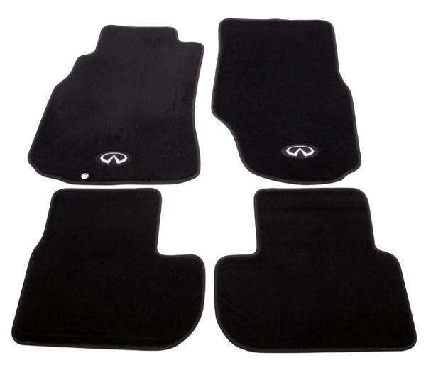 NRG Floor Mats - 03-06 G35 (Infiniti Emblem Logo) - 4pc. - FMR-600
