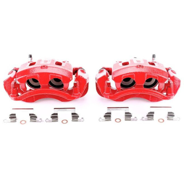 Power Stop 00-05 Ford Excursion Rear Red Calipers w/Brackets - Pair - S4752