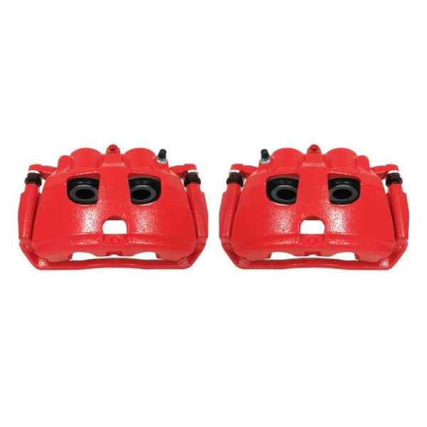 Power Stop 09-10 Dodge Ram 2500 Rear Red Calipers w/Brackets - Pair - S5174