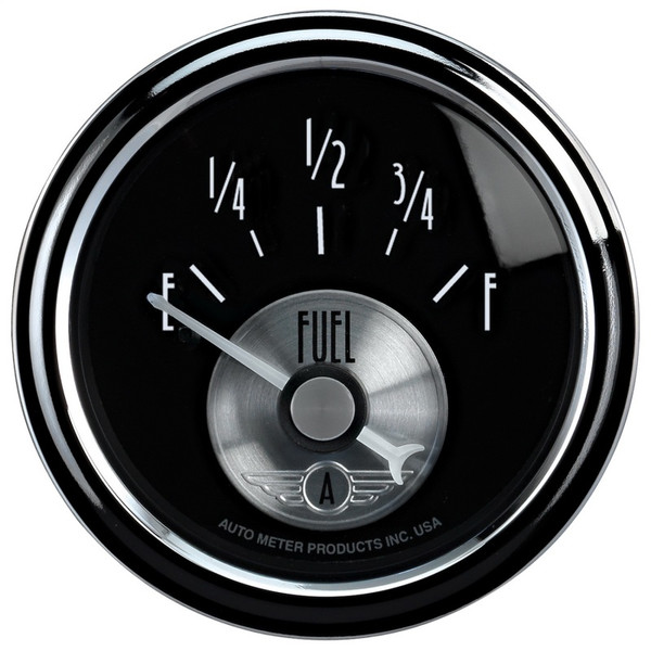 AutoMeter Gauge Fuel Level 2-1/16in. 240 Ohm(e) to 33 Ohm(f) Elec Prestige Blk. Diamond - 2016