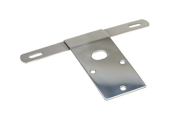 Kentrol 76-86 Jeep CJ License Plate Bracket - Polished Silver - 30472