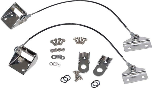 Kentrol 76-86 Jeep CJ Tailgate Pivot Latch Assembly Fiberglass Body CJ - Polished Silver - 30666