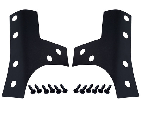 Kentrol 07-18 Jeep Wrangler JK Windshield Support Overlays Pair - Textured Black - 80074