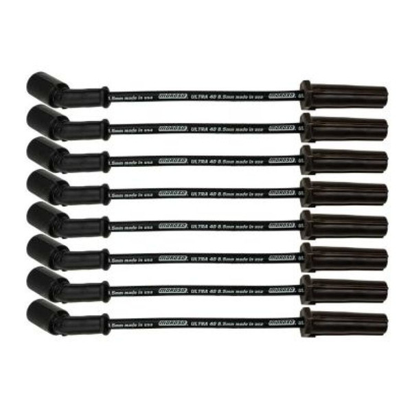 Moroso GM LS/LT 8.5mm Ultra 40 11in Long Wire Set w/o Alum Heatshield - Black - 73747