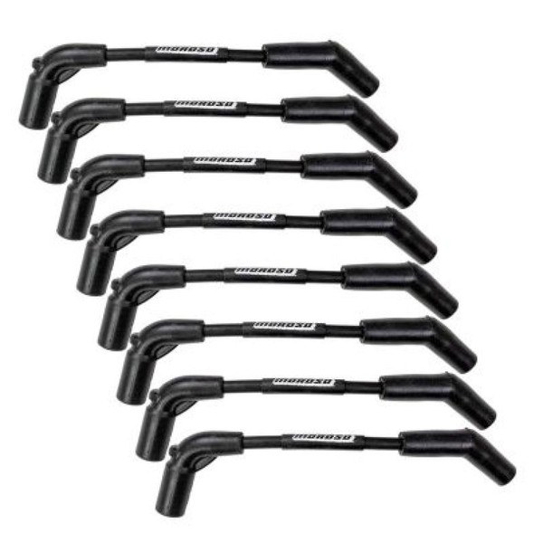 Moroso BBC w/LS Coils Ultra 40 Wire Set - Black (For 72401 Coil Brackets w/GM Cast 632 Covers) - 73678