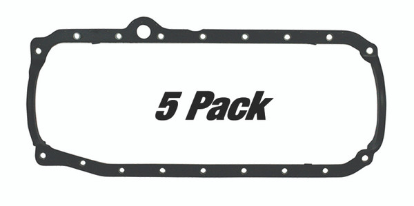 Moroso 1986+ Chevrolet Small Block Oil Pan Gasket - One Piece - Reinforced Steel (5 Pack) - 93182