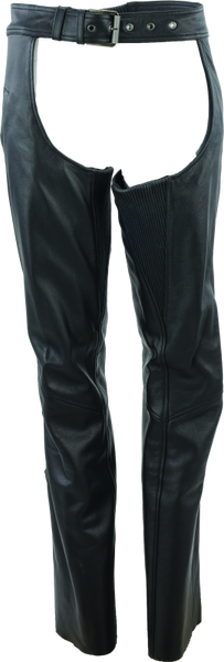 River Road Plains Leather Chaps Black Womens - Large - 094427
