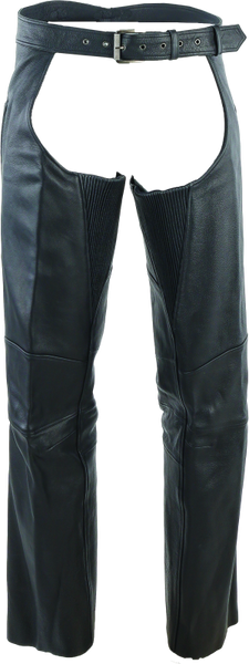 River Road Longhaul Leather Chaps Black - 3XL - 094443