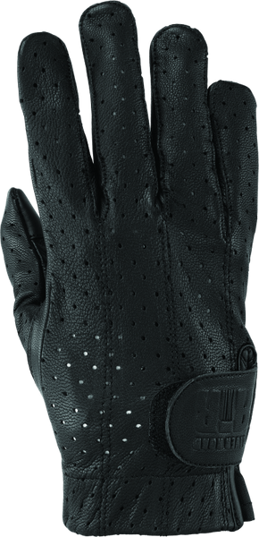 River Road Tucson Leather Perforated Gloves Black - Large - 094474