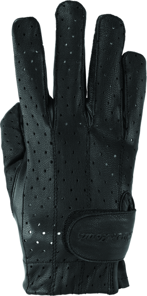 River Road Tucson Leather Perforated Gloves Black Womens - XL - 094504