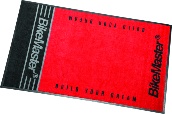 BikeMaster 5ft x 3ft Track Mat - Red/Black - 151636
