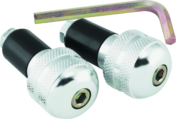 BikeMaster Anti Vibration Bar Ends - Silver - 266002