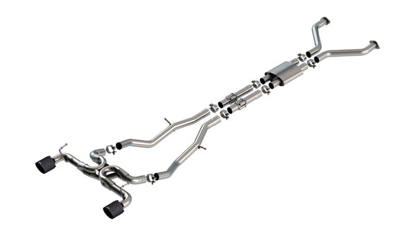 Borla 22-24 Nissan Z 2.5in ATAK Cat Back Exhaust 4.5in Tip - Carbon Fiber Black Anodized - 140930CFBA