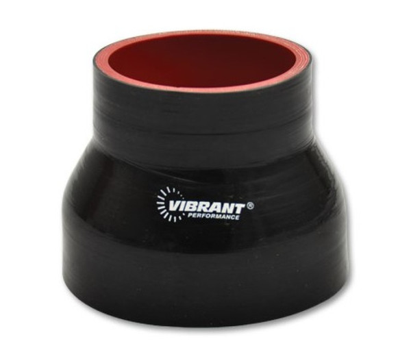 Vibrant 4 Ply Reducer Couper 4.0in ID x 3.50in ID x 4.50in Long - Black - 19741