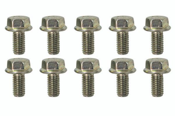 Moroso M8-1.25 x 16mm Non-Serrated Zinc Flange Bolt  - 10 Pack - 38841