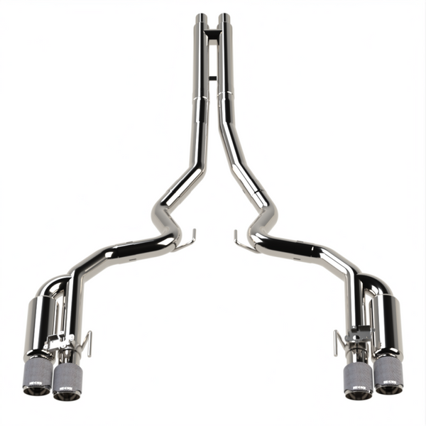 Kooks 18-24 Ford Mustang GT 5.0 3in. Valved Shotgun Cat-Back Exhaust - Carbon Tips - 11514520
