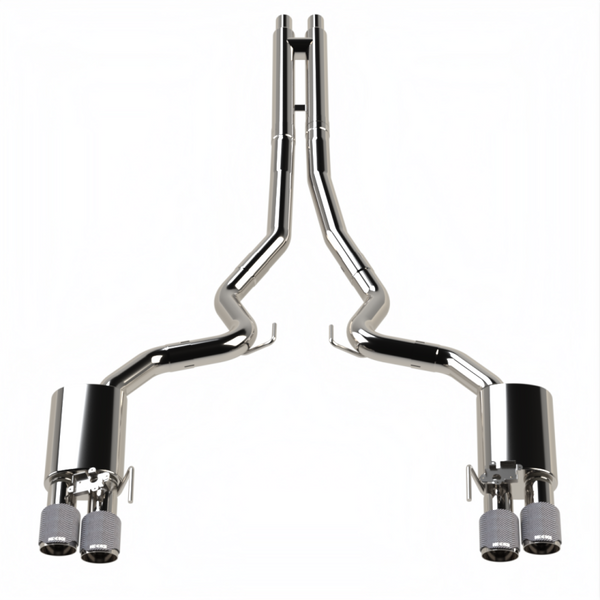 Kooks 18-24 Ford Mustang GT 5.0 3in. Valved Touring Cat-Back Exhaust - Carbon Tips - 11514570