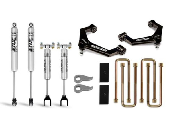Cognito 20-24 Chevy Silv/Sierra 2500/3500HD 2/4WD 3in Perf Ball Joint Lvl Lift Kit w/ Fox PS 2.0 IFP - 110-P0883