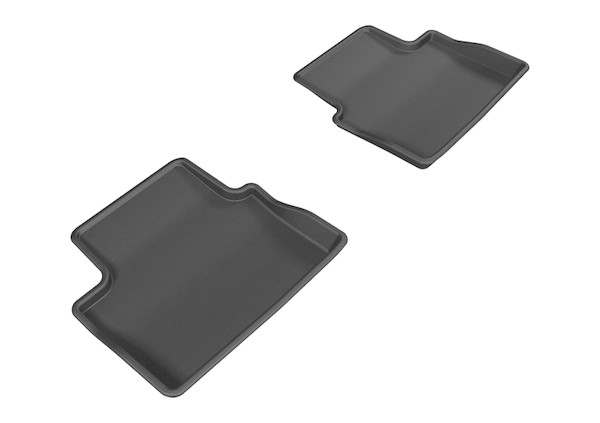 3D MAXpider 2013-2015 Chevrolet Malibu Kagu 2nd Row Floormats - Black - L1CH06321509