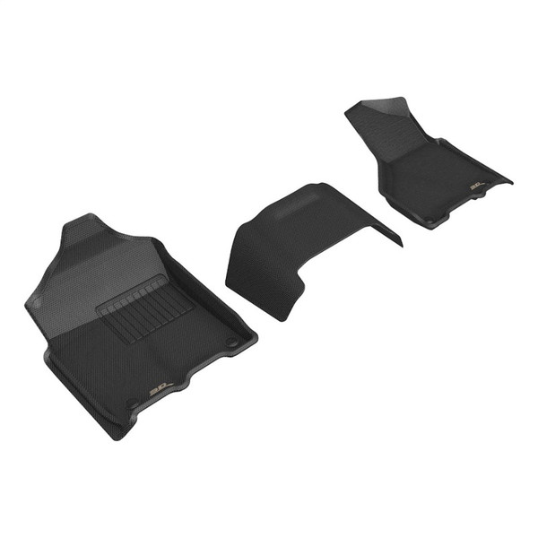 3D MAXpider 19-24 Dodge RAM 2500 Crew Cab All Weather Floor Liner - Kagu Black - R1 - L1DG03611509