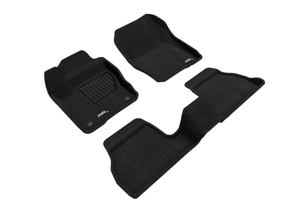 3D Maxpider 12-18 Ford Focus Elegant Floor Mat- Black 1St Row 2Nd Row - L1FR02904709