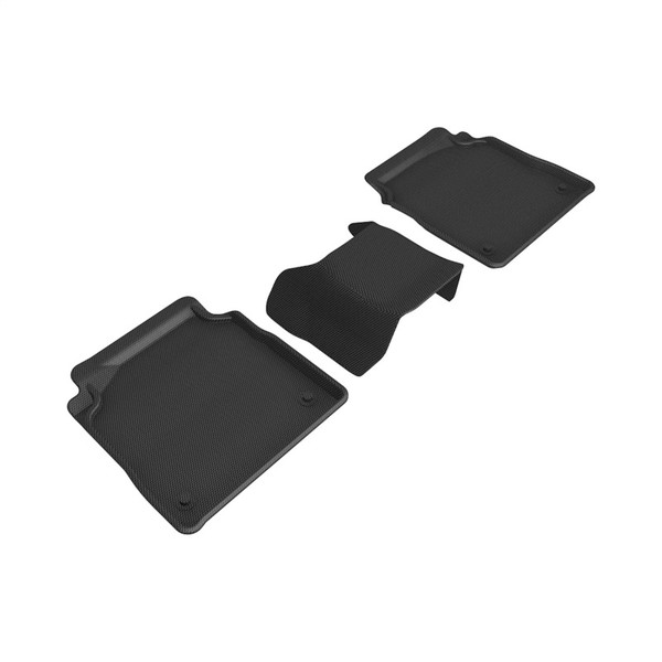 3D MAXpider 18-23 Lexus LS Kagu Black Floor Mats - R2 - L1LX06421509