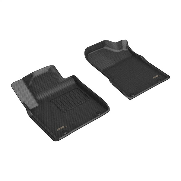 3D Maxpider 19-24 Nissan Armada Kagu Front Floor Mat- Black R1 - L1NS14611509