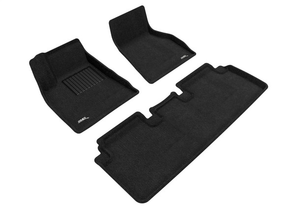 3D Maxpider 15-19 Tesla Model S Elegant 1st 2nd Row - Floor Mat Set (Black) - L1TL01304709