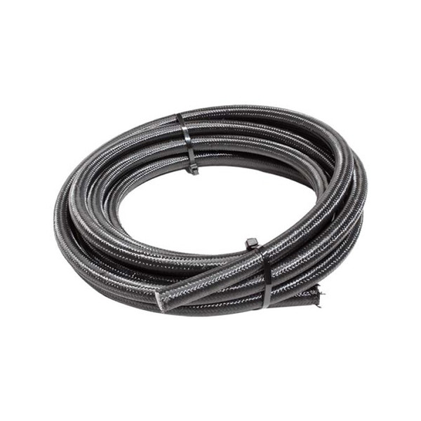 Snow Performance 12 Black Nylon Braided Stainless PTFE Hose - 15ft - SNF-61215B