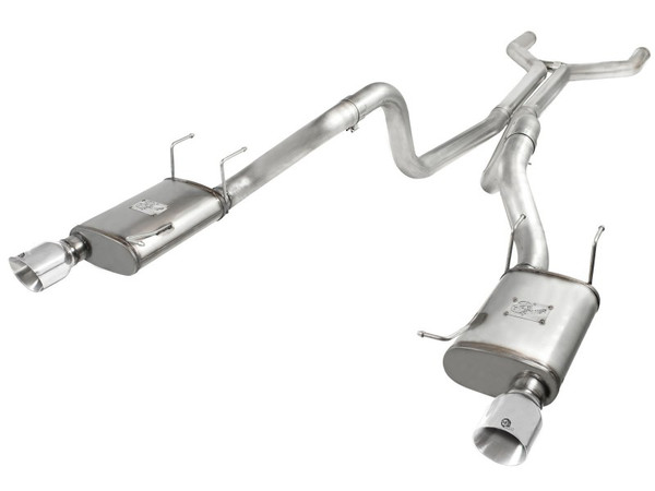 aFe MACHForce XP Cat-Back Exhaust 3in SS w/ Polished Tips 11-14 Ford Mustang GT V8 5.0L - 49-43049-P