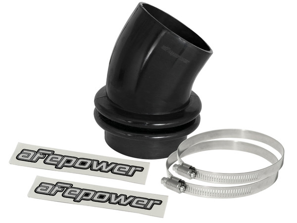 aFe Magnum FORCE Silicone Coupling Kit 3-1/2in ID x 30 Deg. Bellows Elbow - Black - 59-00050