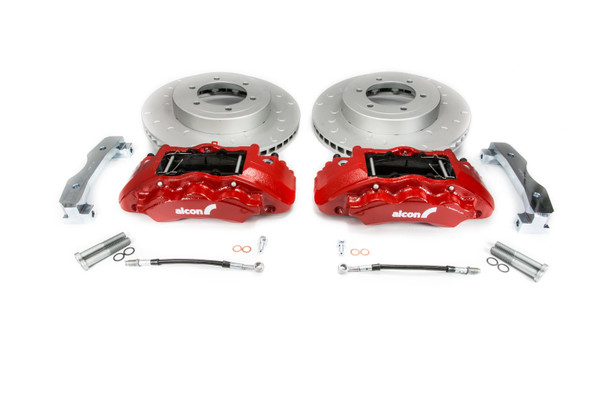 Alcon 2016+ Toyota Tacoma w/ 17in+ Wheels 352x30mm Rotors 6-Piston Calipers Front Brake Kit - Red - BKF1551G58