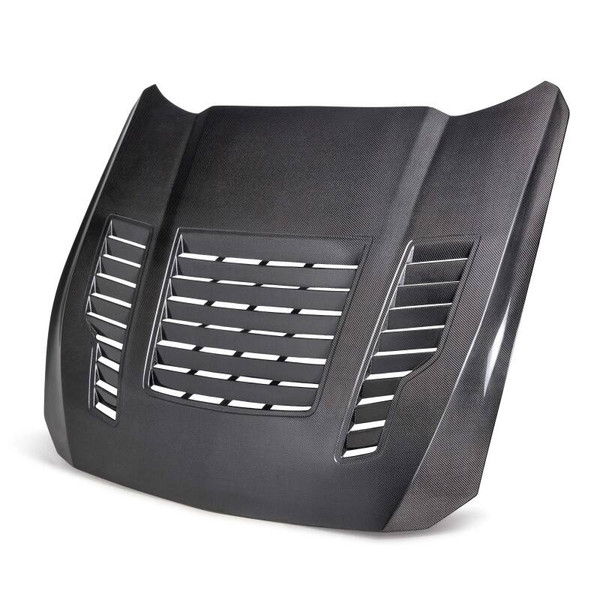 Anderson Composites 2024 Ford Mustang Type-GT4 Double-Sided Carbon Fiber Hood - AC-HD24FDMU-GT4-DS