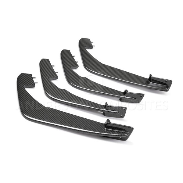 Anderson Composites 20-21 Chevrolet Corvette C8 Stingray Carbon Fiber Rear Diffuser Fins (Set of 4) - AC-RDF20CHC8