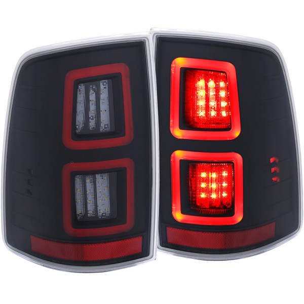 ANZO LED Black 13-17 Dodge Ram 1500/2500/3500 LED Taillights Black - 311273