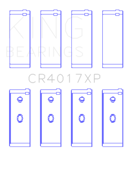 King Opel 1.6L/1.8L/2.0L/2.4L (Size .026) Connecting Rod Bearings (Set of 4) - CR4017XP.026