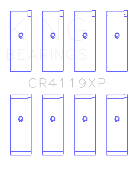 King Mitsubishi 4G91/4G92/4G93 16V (Size 0.25mm) XP - Series Performance Rod Bearing Set - CR4119XP0.25
