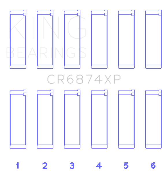 King Subaru EZ30/EZ30D (Size STDX) Performance Rod Bearing Set - CR6874XPSTDX