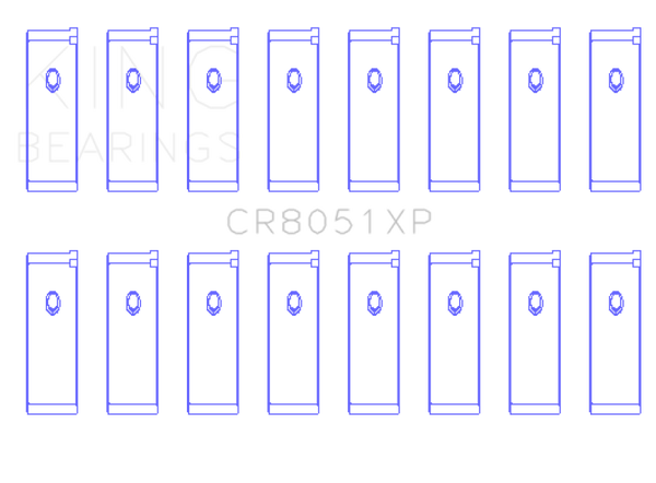 King Nissan VK56DE/VK56VD/VK45DE (Size +0.025mm) Performance Rod Bearing Set - CR8051XP.026