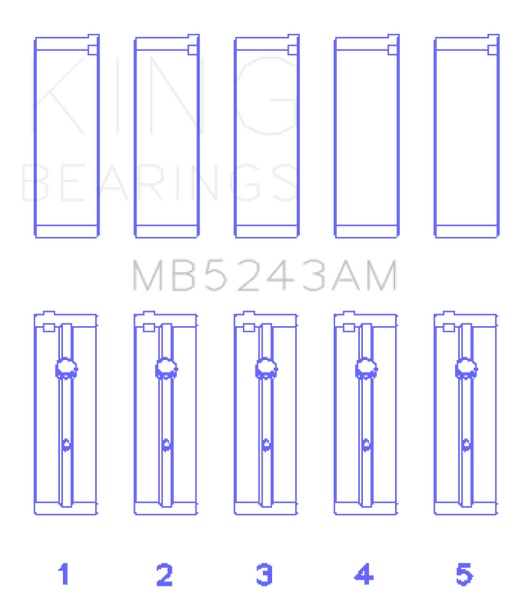 King Nissan SR20DE (Size STD) Performance Main Bearing Set - MB5243AM
