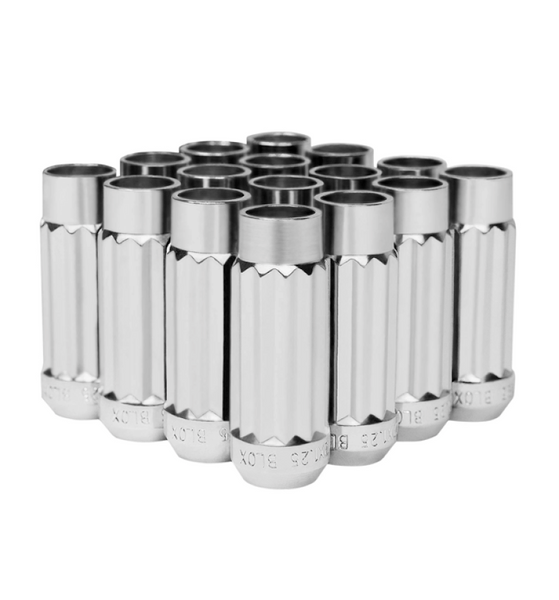 BLOX Racing 12-Sided P17 Tuner Lug Nuts 12x1.25 - Chrome Steel - Set of 16 - BXAC-00144-CH