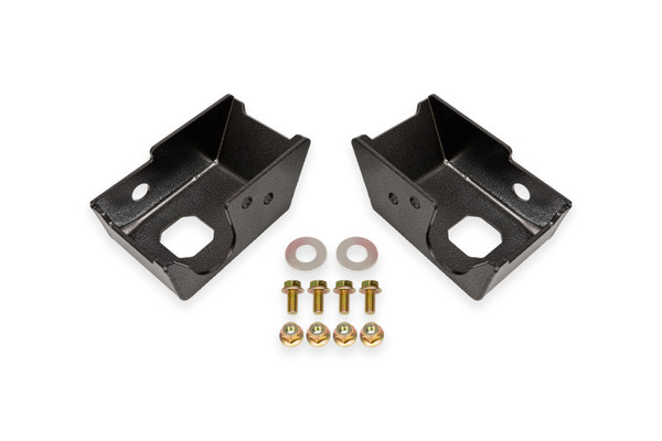 BMR 2021+ Ford Bronco (Exc. Bronco Sport) Rear Shock Mount Skid Plates - Black Hammertone - SG1860H